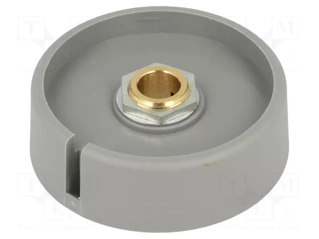 Knob; with pointer; polyamide; Øshaft: 8mm; Ø50x16mm; grey OKW A3050088