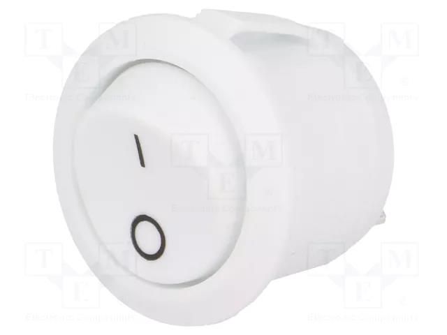 ROCKER; SPST; Pos: 2; ON-OFF; 6A/250VAC; white; none; R13; Body: white BULGIN AE-R13112AAAB