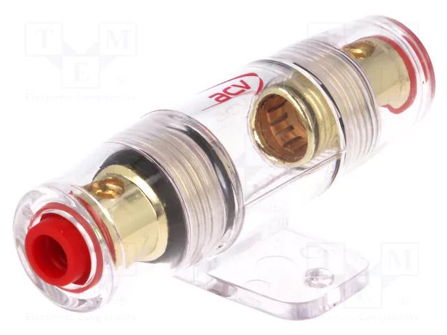 Fuse holder; gold-plated; Input wire CS, max: 20mm2 ACV AGU3801-01G