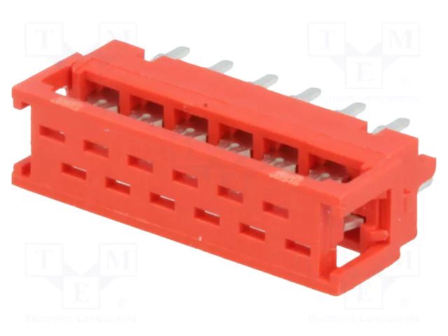 Connector: Micro-MaTch; adapter; PIN: 12; IDC,THT; 2x6; bulk; 1.27mm TE Connectivity AMP-8-215570-2
