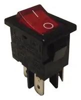 ROCKER SWITCH, DPST-NO, 15A, 250V, PANEL H8553VBNAM