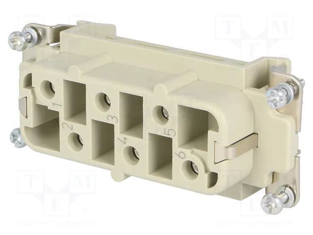 Connector: HDC; contact insert; female; 35A; 690V; Han® HsB; PIN: 6 HARTING 09310062701
