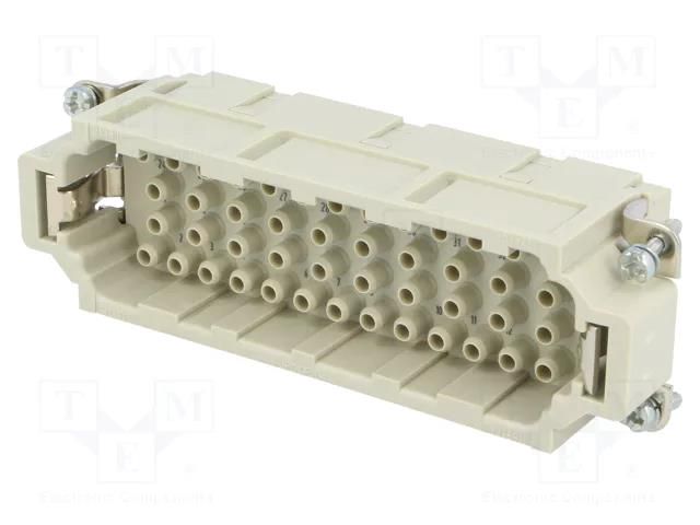 Connector: HDC; contact insert; male; Han® EE; PIN: 46; 46+PE; 16A HARTING 09320463001