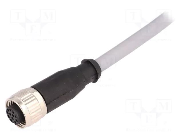 Connector: M12; plug; female; PIN: 12; straight; cables; 10m HARTING 21348500C79100