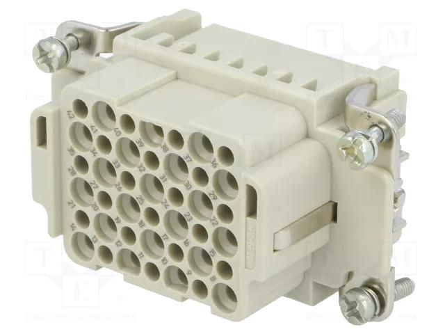 Connector: HDC; contact insert; female; 10A; 250V; Han® DD; PIN: 42 HARTING 09160423101
