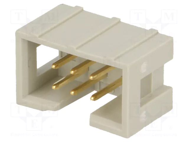 Connector: IDC; socket; male; PIN: 6; straight; THT; 2.54mm; 2x3 HARTING 09185067324