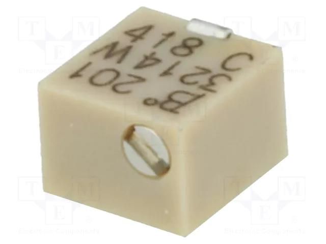 Potentiometer: mounting; vertical,multiturn; 200Ω; 250mW; SMD BOURNS 3214W-1-201E