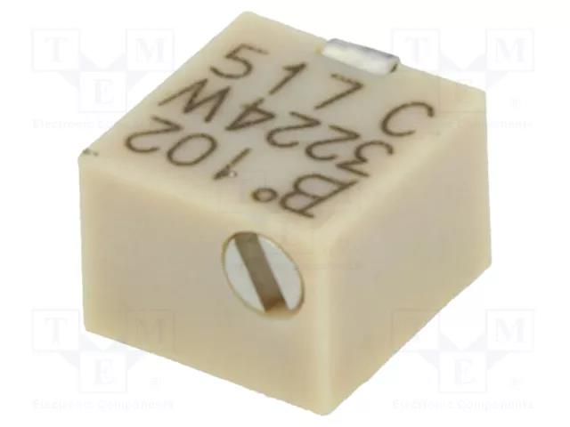 Potentiometer: mounting; multiturn; 1kΩ; 250mW; SMD; ±10%; linear BOURNS 3224W-1-102E