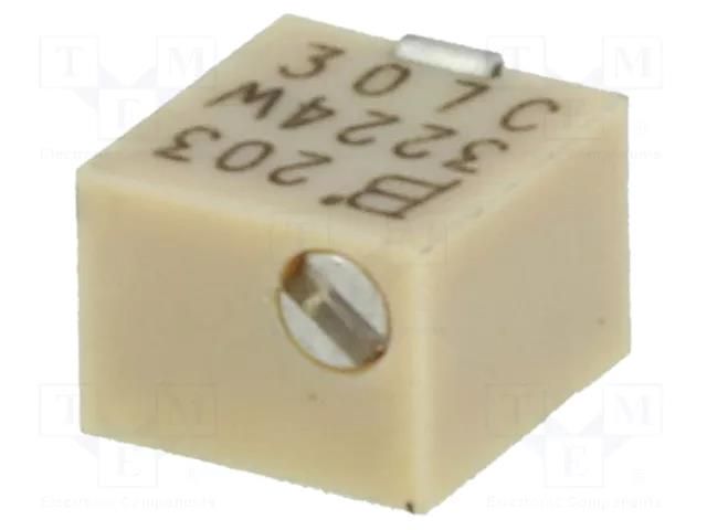 Potentiometer: mounting; multiturn; 20kΩ; 250mW; SMD; ±10%; linear BOURNS 3224W-1-203E