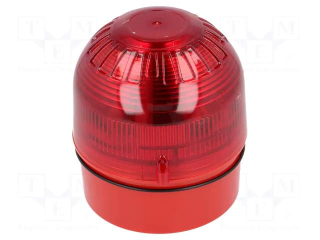 Signaller: lighting; flashing light; red; Sonos; 110/230VAC; IP65 KLAXON SIGNALS PSB-0002