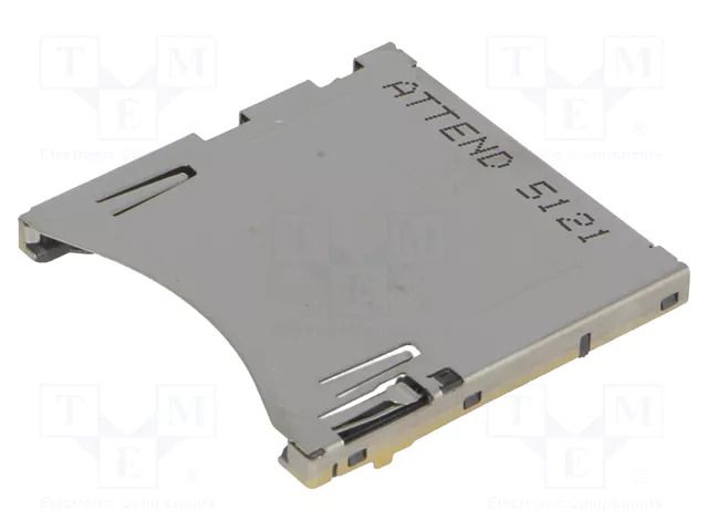 Connector: for cards; SD; push-push,reinforced card lock; SMT ATTEND 104H-TDA0-R