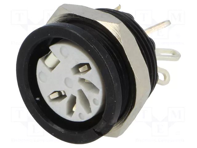Connector: DIN; socket; female; PIN: 5; 180°; soldering; 34V; 2A; 10mΩ DELTRON 651-0500
