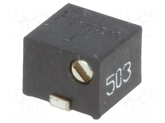 Potentiometer: mounting; horizontal,multiturn; 50kΩ; 250mW; SMD SR PASSIVES 1801JSMD-50K