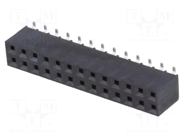 Connector: pin strips; socket; female; PIN: 26; vertical; SMT; 2x13 NINIGI ZL264-26DG