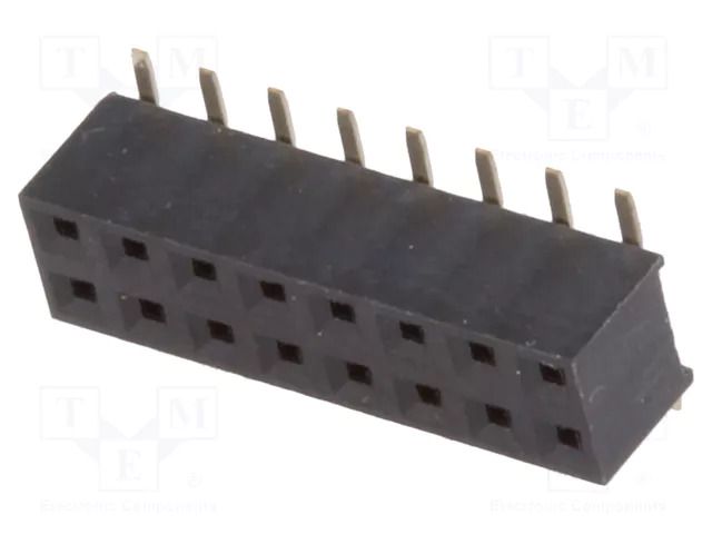 Connector: pin strips; socket; female; PIN: 16; vertical; SMT; 2mm NINIGI ZL266-16DG