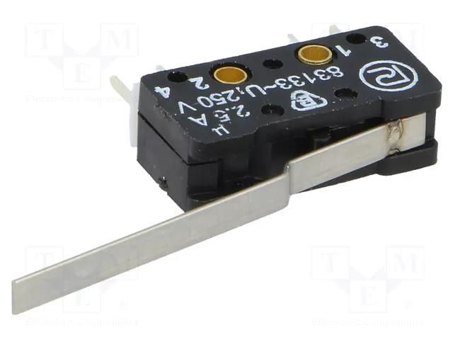 Microswitch SNAP ACTION; 2.5A/250VAC; 0.3A/220VDC; with lever PROMET WLK-14