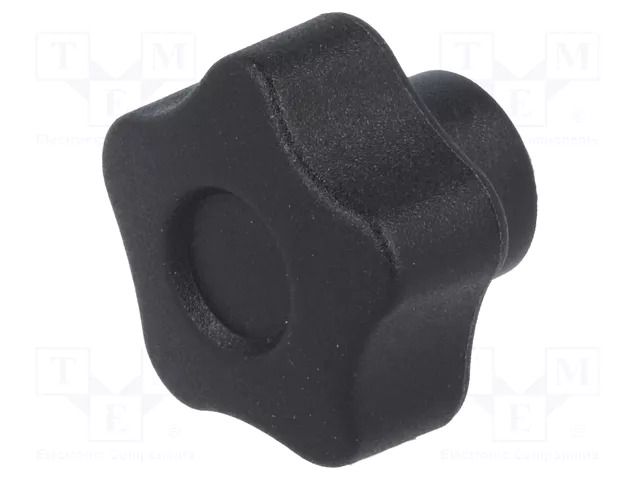 Knob; Ø: 25mm; Int.thread: M6; 10mm; H: 19mm; technopolymer PA ELESA+GANTER VCT.25B-M6