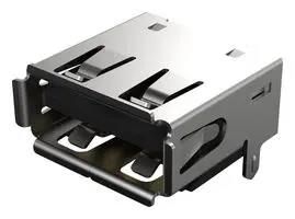 USB CONN, 2.0 TYPE A R/A RCPT, 4P, SMT USB1046-GF-0190-L-B-A
