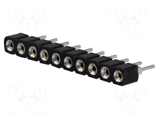 Connector: pin strips; socket; female; PIN: 10; straight; THT; 1x10 CONNFLY DS1002-01-1X10V13
