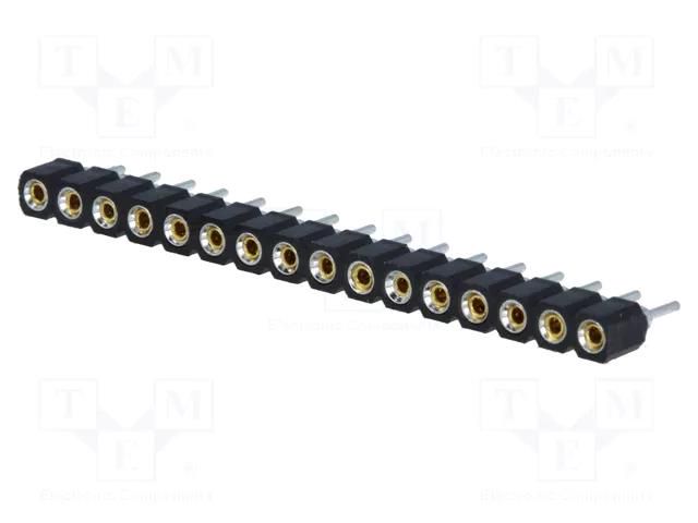 Connector: pin strips; socket; female; PIN: 16; straight; THT; 1x16 CONNFLY DS1002-01-1X16V13