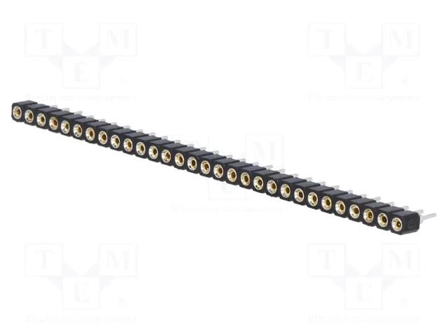 Connector: pin strips; socket; female; PIN: 30; straight; THT; 1x30 CONNFLY DS1002-01-1X30V13