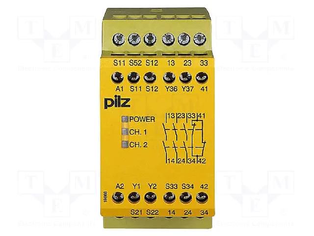Module: safety relay; 230VAC; OUT: 4; for DIN rail mounting PILZ PZ-774738