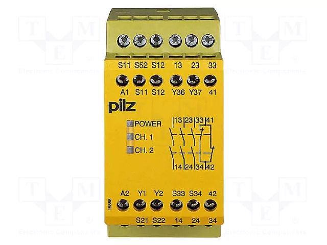 Module: safety relay; 230VAC; OUT: 4; for DIN rail mounting PILZ PZ-774738