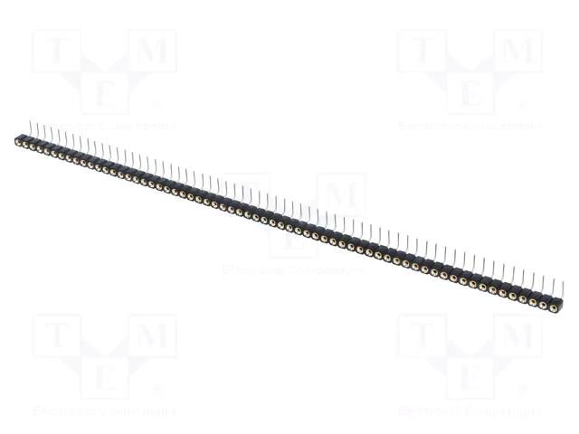 Connector: pin strips; socket; female; PIN: 64; angled 90°; THT CONNFLY DS1002-01-1X64R13