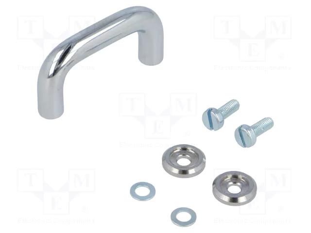 Holder; chromium plated steel; chromium plated; H: 19mm; L: 30mm MENTOR MR-270.8