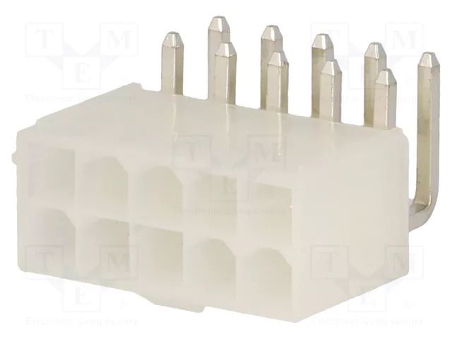 Connector: wire-board; socket; male; PIN: 10; N42G; 600V; angled 90° NINIGI N42GK-10