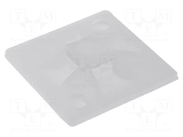 Holder; screw,self-adhesive; polyamide; natural; Tie width: 4mm HELLERMANNTYTON QM20A-PA66-NA-C1