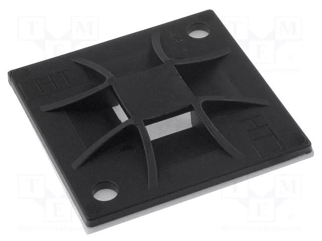 Holder; screw,self-adhesive; polyamide; black; Tie width: 8.4mm HELLERMANNTYTON QM40A-PA66-BK-L1