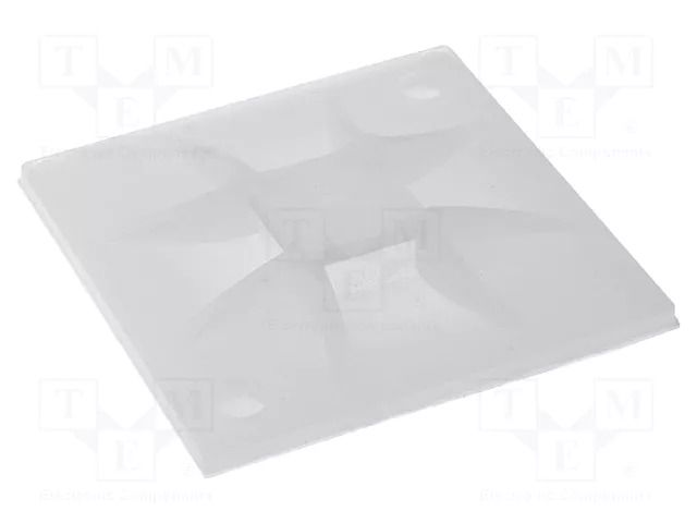 Holder; screw,self-adhesive; polyamide; natural; Tie width: 8.4mm HELLERMANNTYTON QM40A-PA66-NA-L1