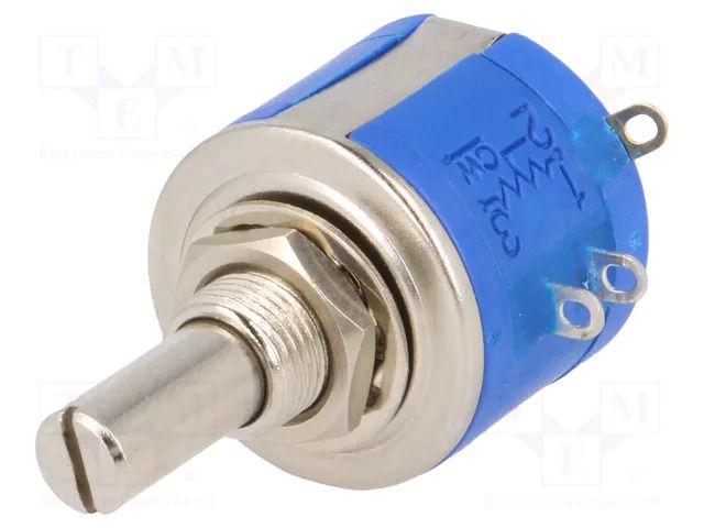Potentiometer: shaft; multiturn; 20kΩ; 2W; ±5%; 6.35mm; linear SR PASSIVES POT2218M-20K