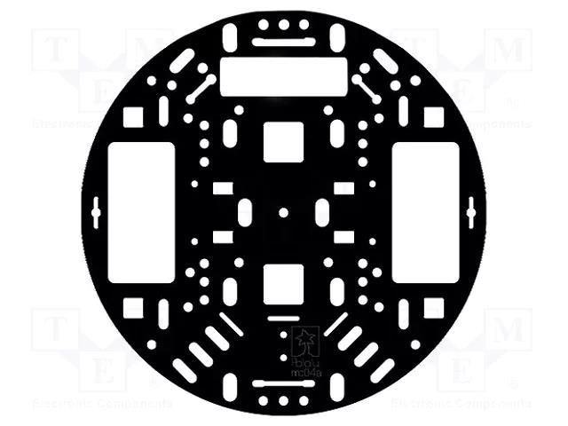 Chassis; black; Ø127x3mm; acrylic POLOLU POLOLU-1501