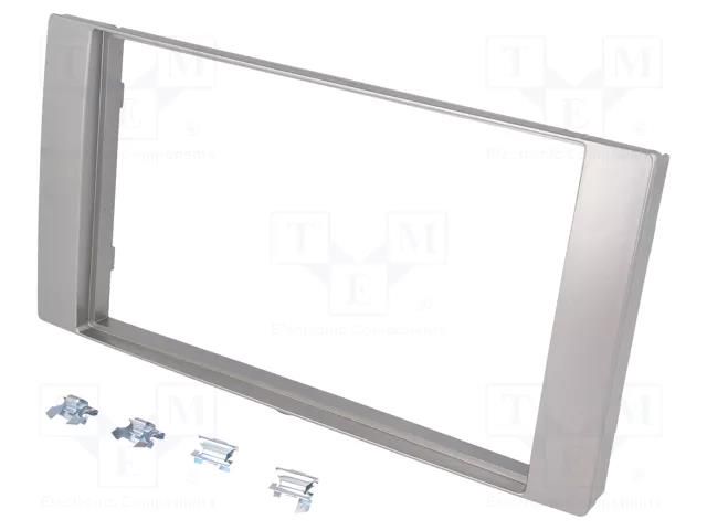 Radio frame; Ford; 2 DIN; silver PER.PIC. RAM-40.153.4