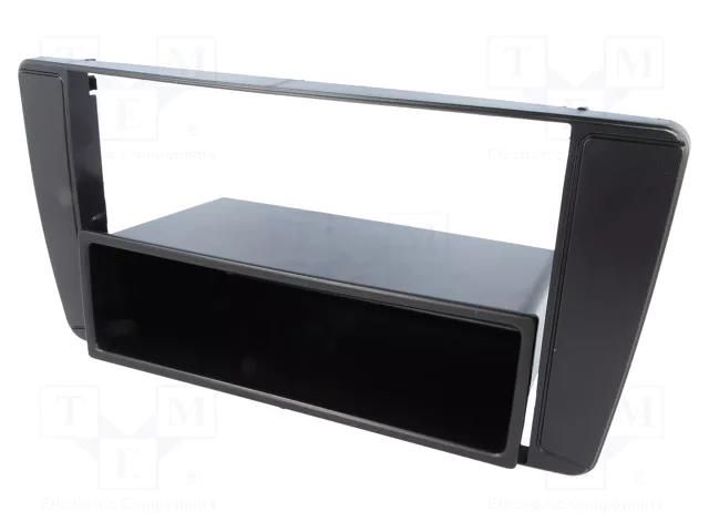 Radio frame; Škoda; 2 ISO; black 4CARMEDIA RAM-40.162.2