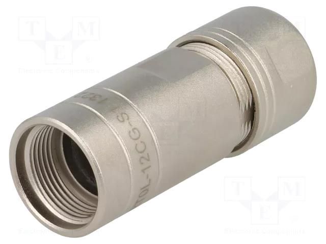Gland; straight; size 12; metal; Plating: nickel; 10.5mm; RT360 AMPHENOL RT0L-12CG-S1