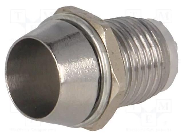 LED holder; 5mm; chromium; brass; concave; L2: 10mm HEBEI RTM-50HB-CHROM
