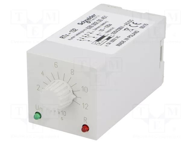 Timer; 10÷120s; DPDT; 230VAC/5A; Usup: 220÷230VAC; 220÷230VDC; IP40 SCHNEIDER ELECTRIC RTX132-220-120S