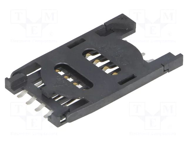 Connector: for cards; SIM; with hinged holder; SMT; gold-plated ATTEND SIMCN-8P