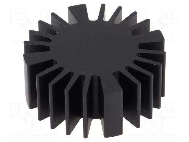 Heatsink; LED; Ø: 50mm; H: 20mm; black FISCHER ELEKTRONIK SK57720