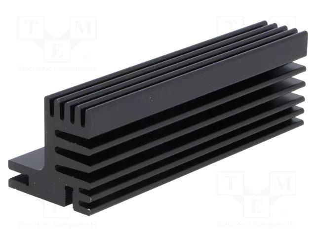 Heatsink: extruded; TO220; black; L: 94mm; W: 30mm; H: 31mm; 5.1K/W FISCHER ELEKTRONIK SK609-94SA