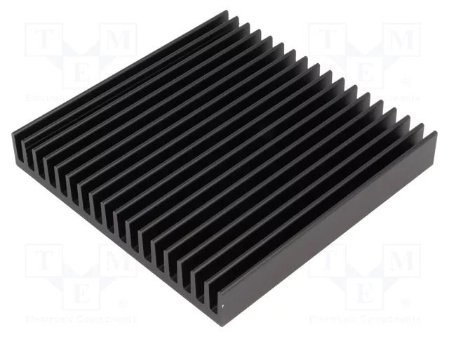 Heatsink: extruded; grilled; black; L: 100mm; W: 100mm; H: 15mm FISCHER ELEKTRONIK SK81/100/SA