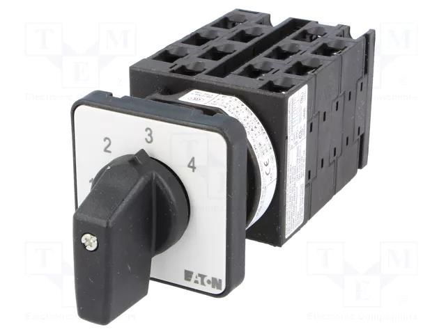 Switch: step cam switch; Stabl.pos: 4; 20A; 1-2-3-4; Poles: 3; Pos: 4 EATON ELECTRIC T0-6-8271/E