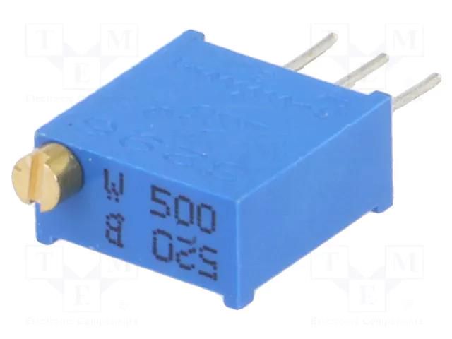 Potentiometer: mounting; multiturn; 50Ω; 500mW; THT; ±10%; linear SR PASSIVES T910W-50R