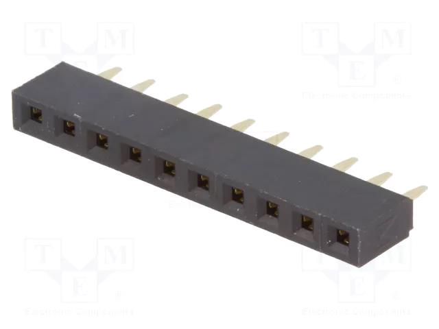 Connector: pin strips; socket; female; PIN: 10; straight; 2.54mm NINIGI ZL305-10