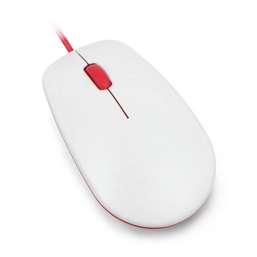 Official mouse for Raspberry Pi Model 4B/3B+/3B/2B - red-white RPI-14019 765756931038