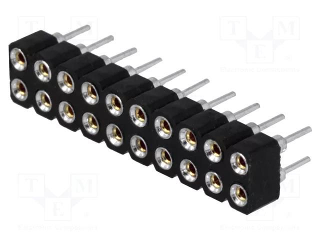 Connector: pin strips; socket; female; PIN: 20; straight; THT; 2x10 CONNFLY DS1002-01-2X10V13