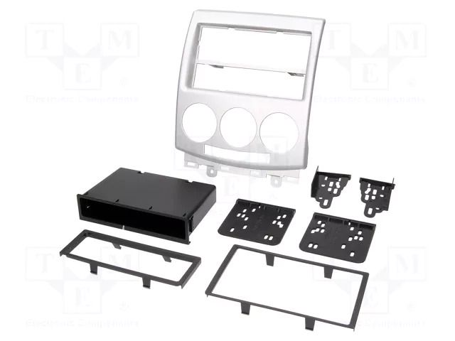 Radio frame; Mazda; 2 ISO; silver METRA RAM-40.036